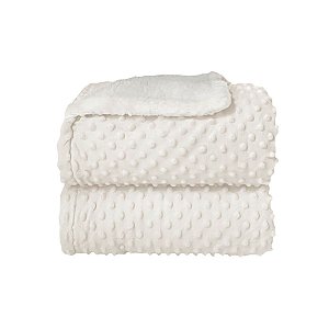 Cobertor Sherpan Dots Branco