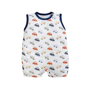 Macacão Regata Suedine Masculino Azul Marinho