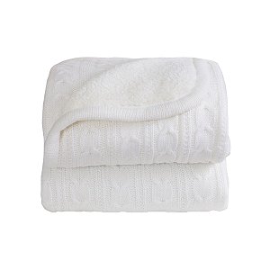 Manta Cobertor Sherpan Fio Off White