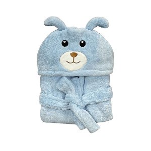 Roupão Power Sec Animado Cachorro Azul