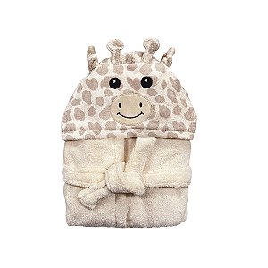 Roupão Power Sec Animado Girafa Bege