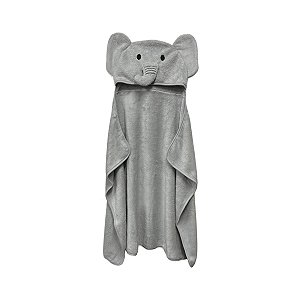 Toalha Power Sec Animada Elefante Cinza