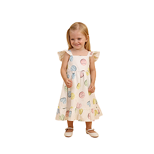 Vestido Confete Corações Branco