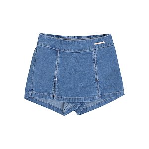 Shorts Saia Abertura Jeans Comfort