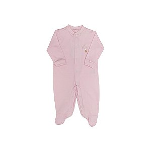 Macacão Pingente Ursinho Rosa Bebê