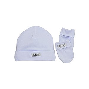 Kit Touca e Luva Suedine Branco