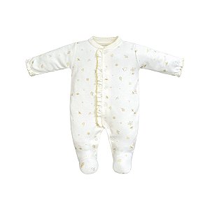 Macacão Longo Estampado Suedine Pima Amarelo