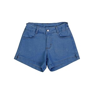 Shorts Abertura Lateral Jeans Comfort