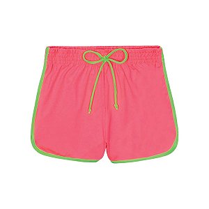 Shorts Liso Rosa Neon