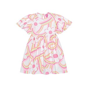 Vestido Floral Estampado Rosa