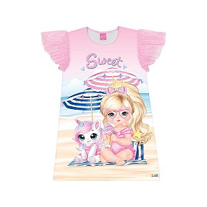 Vestido Unicórnio Rosa
