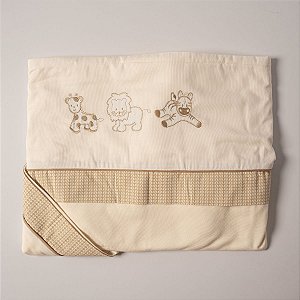 Jogo Lençol Berço 3 Peças Safari Caqui