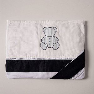 Jogo Lençol Berço 3 Peças Urso Azul Marinho