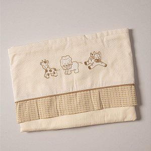 Jogo Lençol Carrinho 3 Peças Safari Caqui