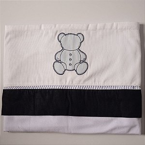 Jogo Lençol Carrinho 3 Peças Urso Azul Marinho