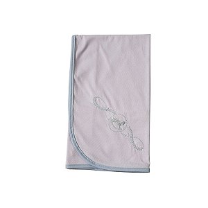 Cueiro Malha Cavalinho Azul Bebê