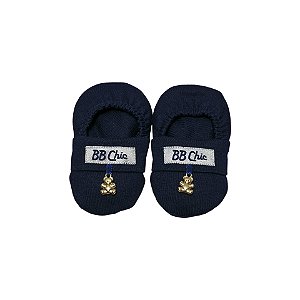 Pantufa Pingente Ursinho Azul Marinho