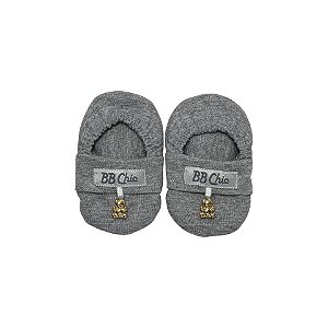 Pantufa Pingente Ursinho Cinza
