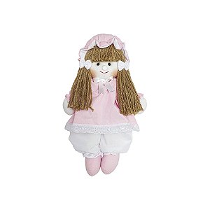 Boneca Luiza Vestido Rosa Liso