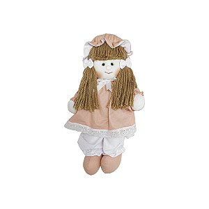 Boneca Luiza Vestido Salmão Liso