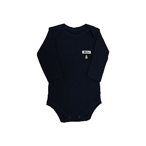 Body Pingente Ursinho Manga Longa Azul Marinho