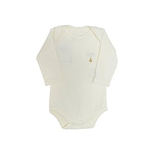 Body Pingente Ursinho Manga Longa Off White