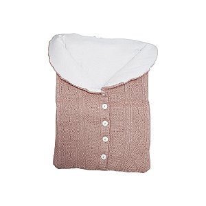 Porta Bebê Rosê com Off White