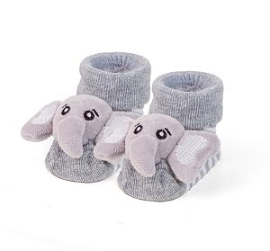 Meia Sapatinho Antiderrapante com Elefantinho