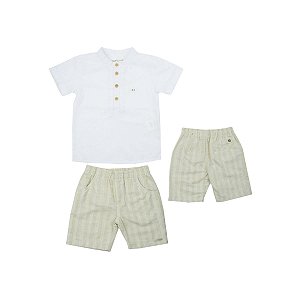 Conjunto Camiseta e Short Sea Foam Bege