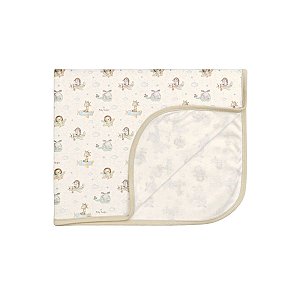 Cueiro Estampado Avião Bege