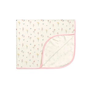 Cueiro Estampado Flores Rosê