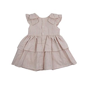 Vestido com Cobre Fraldas Jardim Rosa