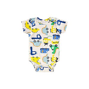 Body Manga Curta Suedine Dino Móvel Off White