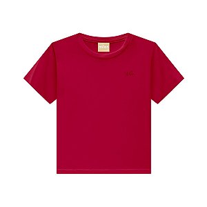 Camiseta Básica Meia Malha Vermelho