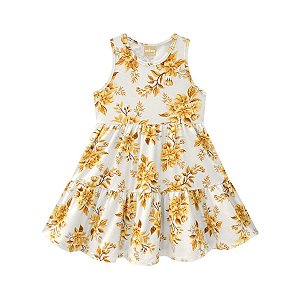 Vestido Cotton Floral Off White