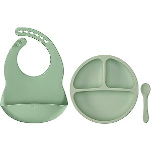 Kit Refeição em Silicone Verde