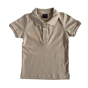 Camiseta Polo Piquet Lisa Areia