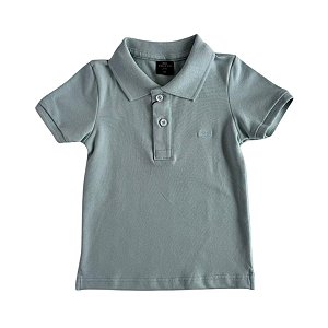 Camiseta Polo Piquet Lisa Azul Claro