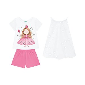 Pijama Feminino Branco