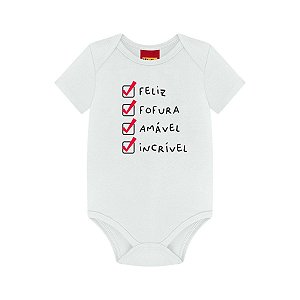 Body Manga Curta Cotton Branco