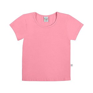 Blusa Básica Manga Curta em Cotton