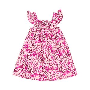 Vestido Flowers Tecido Crepe