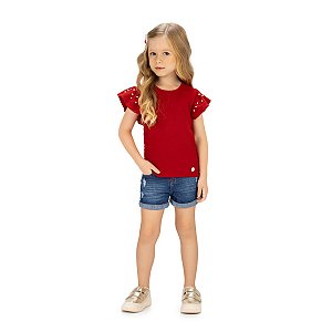 Blusa Cotton com Pérolas