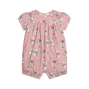 Macaquinho Cotton Gatinho Rosa