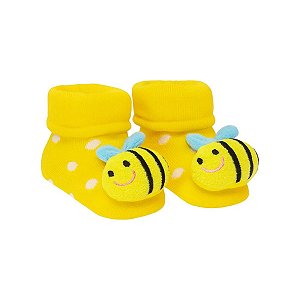 Meia Sapatinho Antiderrapante com Abelhinha