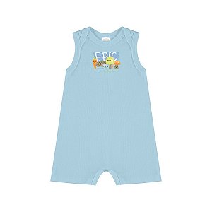 Macaquinho Bebê Sem Manga Suedine Masculino