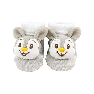 Meia Sapatinho Antiderrapante com Coelho