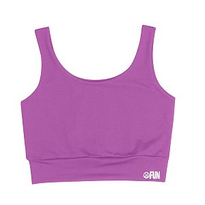 Top Fitness Poliamida Lilás