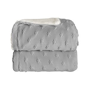 Cobertor Sherpan Stars Cinza