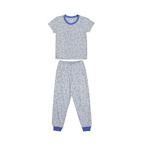Pijama Estampado Blusa e Calça Meia Malha